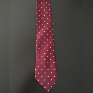 Yves Saint Laurent YSL Neckwear Tie • Burgundy Micro Print • Vintage